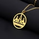 thumbnail image 3 of Collar Sonducket Durable Temple Yazidis Charm Cadena fina oro Acero inoxidable, 3 of 6