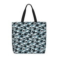 thumbnail image 1 of Disketp Angry Shark Bolsa Tote de Lona para Mujer, Bolso de Hombro y Cruzado con Cierre de Cremallera, 1 of 7