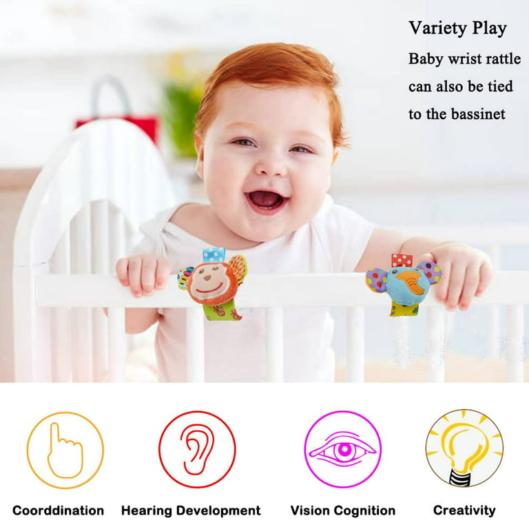 Baby Rattles 0-6 Months - 14 Pcs Baby Rattle Toys Set Infant Toys for 0-3  Months Baby Toys 3-6 Months Newborn Toys with Teething and Wrist Socks