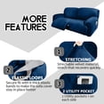 thumbnail image 4 of Funda para muebles ULTICOR, reclinable, 2 plazas, terciopelo azul marino, 4 of 6