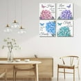 thumbnail image 4 of Aingg 4 Piece Hydrangea Canvas Wall Art Hydrangea Butterfly Picture Printsspirational Quotes Paintings Faith Love Hope Family Quotes Poster Bedroom Decor, 4 of 6