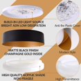 thumbnail image 2 of Bargeni Flush Mount Ceiling Light,12.5 inch LED Ceiling Light Fixture,Matte Black with Gold Inside,3000K/Warm White/18W(, 2 of 9