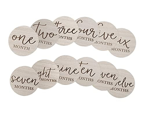 Little Pear Baby Milestone Discs, Baby Age Milestone Marker Keepsake & Photo Prop, Gray