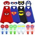 thumbnail image 1 of Set de capas de superhéroes KUBUSFLY para niños con máscaras y luces para dedos, 1 of 7