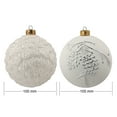 thumbnail image 4 of Holiday Time 4 Count Decoration Balls Plastic Christmas Ornaments White, 4 of 5