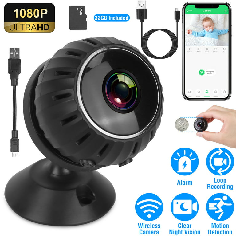 Mini Camera 1080P HD Wireless WiFi Remote IP Camera Infrared Night Vision  Home Security Recorder Motion Detection Cam Lens APP - AliExpress