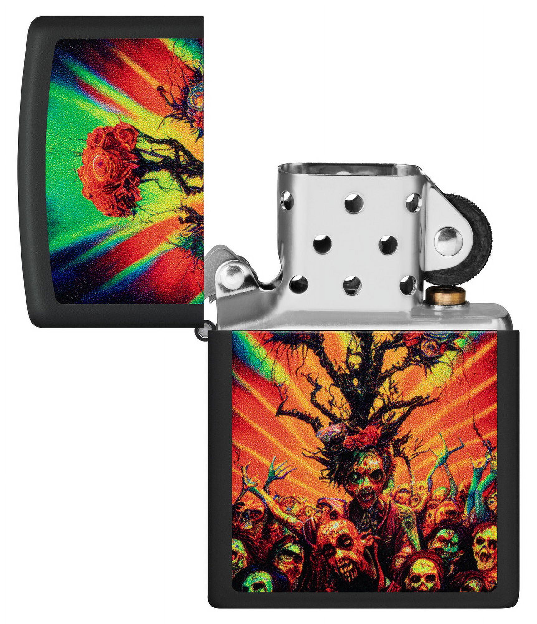 Zippo Abstract Zombie Black Matte Pocket Lighter