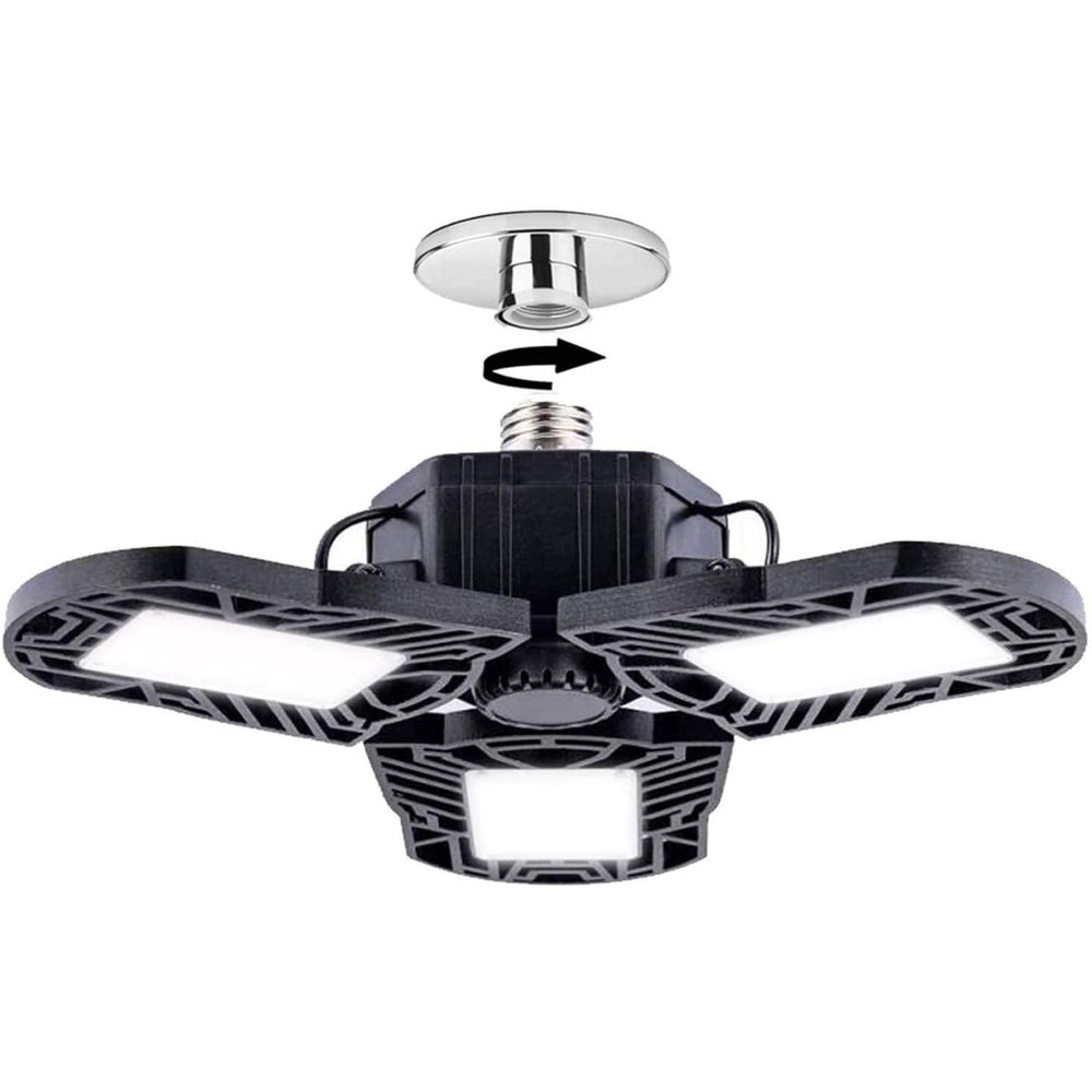 LED Garage Light with Sensors,60W Garage Lighting, EXGREEM(Bright White