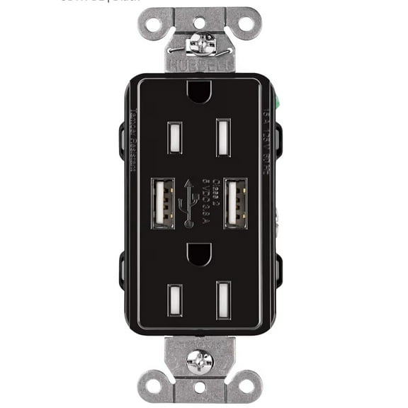 Lutron Claro 15 AMP Duplex Outlet CAR-15-UBTR_ BL