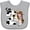 AC-Heather Grey, variant on Inktastic I'm Two-cowgirl riding horse birthday Girls Baby Bib