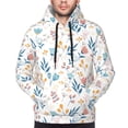 thumbnail image 2 of Bingfone Tulips Flowers Men's Drawstring Hoodie Long Sleeve Pocket Sweatshirts-Medium, 2 of 6