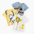 thumbnail image 3 of Boys T Shirts Toddler Boys Cartoon Animal Print Short Sleeve Tee Girls Tops Light Blue 2-3 Years, 3 of 3