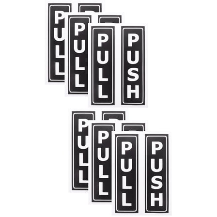 WRITWAA Restaurant Door Decal 6Pairs Black Simple Design Wide Application Stickers