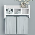 thumbnail image 1 of Alaterre Furniture Logan Bath Storage Shelf with Two Towel Rods, 25", White,AZABSS0050, 1 of 3