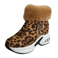 thumbnail image 3 of Onlyshoes Womens Boots, Women's Winter Cheetah Pattern Short Snow Boots with Thermal Insulation, Snow Boots for Women, Christmas New Year Winter Hoilday Gifts for Women Mother Grandma Girlfriend, 3 of 8