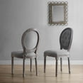 thumbnail image 6 of Modway Arise 19.5" Fabric & Wood Dining Side Chair in Light Gray (Set of 2), 6 of 6