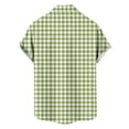 thumbnail image 5 of COSFO Mens Summer Button Down Shirts Short Sleeve Beach Plaid Shirt Vacation Collared Loose Fit Casual Mens Shirts, 5 of 7