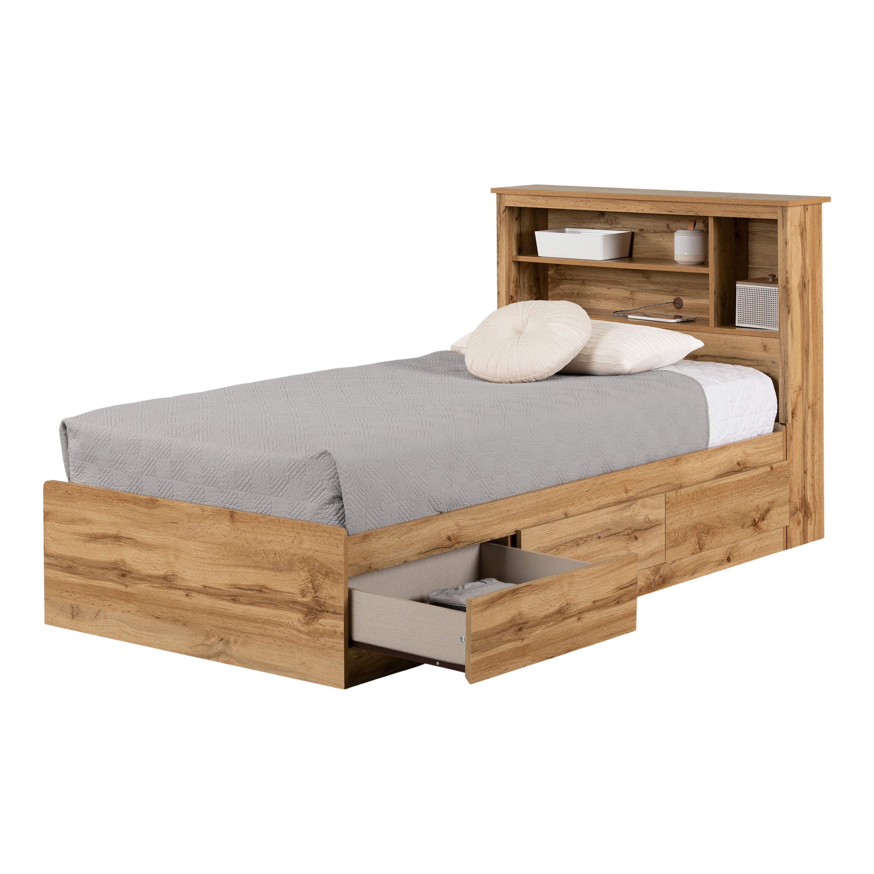 South Shore Cavalleri, Contemporary Bed, Twin Brown