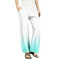 thumbnail image 2 of Riecok Girls Wide Leg Sweatpants Elastic Waist with Pockets Gradient Color Casual Trackpants Mint Green 11 Years, 2 of 8