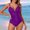 Purple, variant on YEAHITCH Female Swimsuit,Juniors Swimwear,Swimwear Clearance,One-Piece,V-Neck,High WaistDark Blue,2XL