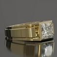 thumbnail image 2 of Forever Jewels 2 CT Princess Cut Moissanite Men Solitaire Engagement Ring 14K Yellow Gold Plated, 2 of 4