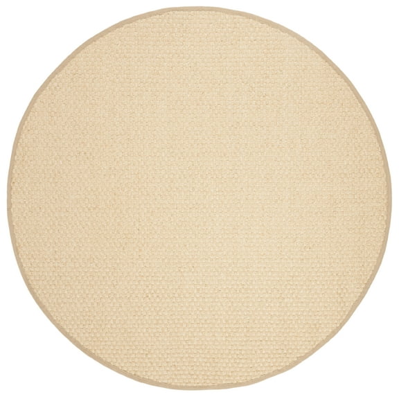 SAFAVIEH Natural Fiber Emma Solid Sisal Area Rug, Natural/Beige, 6' x 6' Round