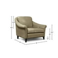 thumbnail image 4 of Hello Sofa Home Sienna Mid-Century Modern Top Grain Leather Armchair in Beige, 4 of 6
