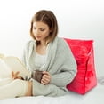 thumbnail image 3 of Cheer Collection Wedge Reading Pillow with Adjustable Bolster Memory Foam Back Support Hot Pink, 3 of 5
