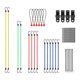 thumbnail image 1 of 60 cuerdas elásticas con ganchos, bridas de nailon para organización de cables, clips para lonas, para carga, muebles, jardín, artículos de viaje., 1 of 9