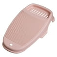 thumbnail image 1 of Manual Laundry Washer Portable Hand Washing Machine 17.3X7.9 Inch Underwear Socks Cleaner with Soap Rack Travel Size Compact Storage, A Washboard with A Hook, 1 of 9