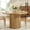 Walnut, variant on S-HOME Space-Saving 43 Inch Round Wood Top Dining Table with Metal Base for 4-6 People in Home , Natural