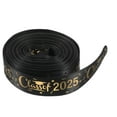 thumbnail image 2 of Black Rigid Ribbon for Graduation Decor with Gold Hot Stamping Unique Design 100% Polyester, 2 of 9