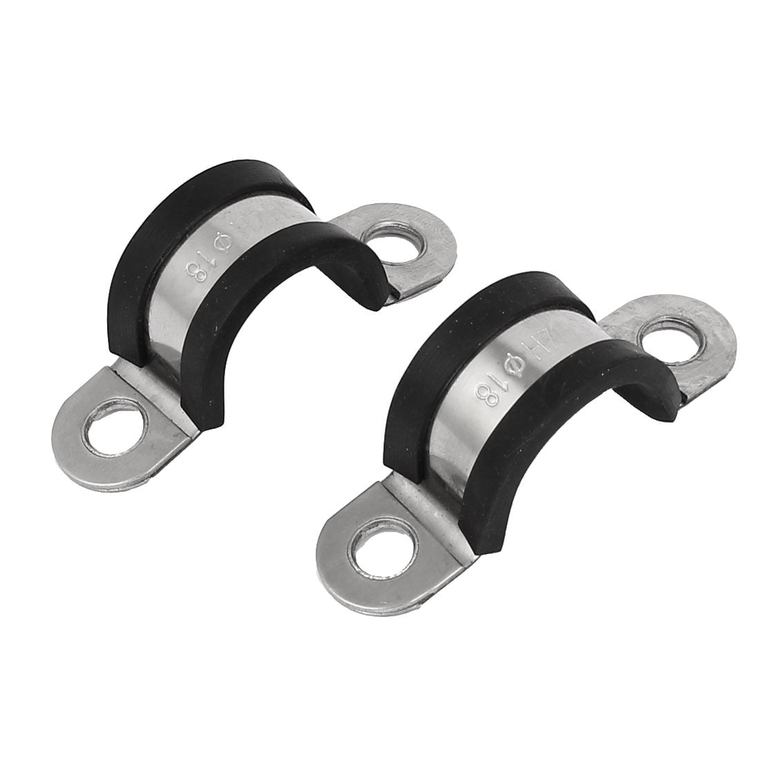 18mm U Clips EPDM Rubber Lined Mounting Brackets Clamps 5pcs for Pipe