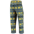 thumbnail image 5 of Men's Concepts Sport Navy Michigan Wolverines Ugly Sweater Knit Long Sleeve Top and Pant Set, 5 of 5