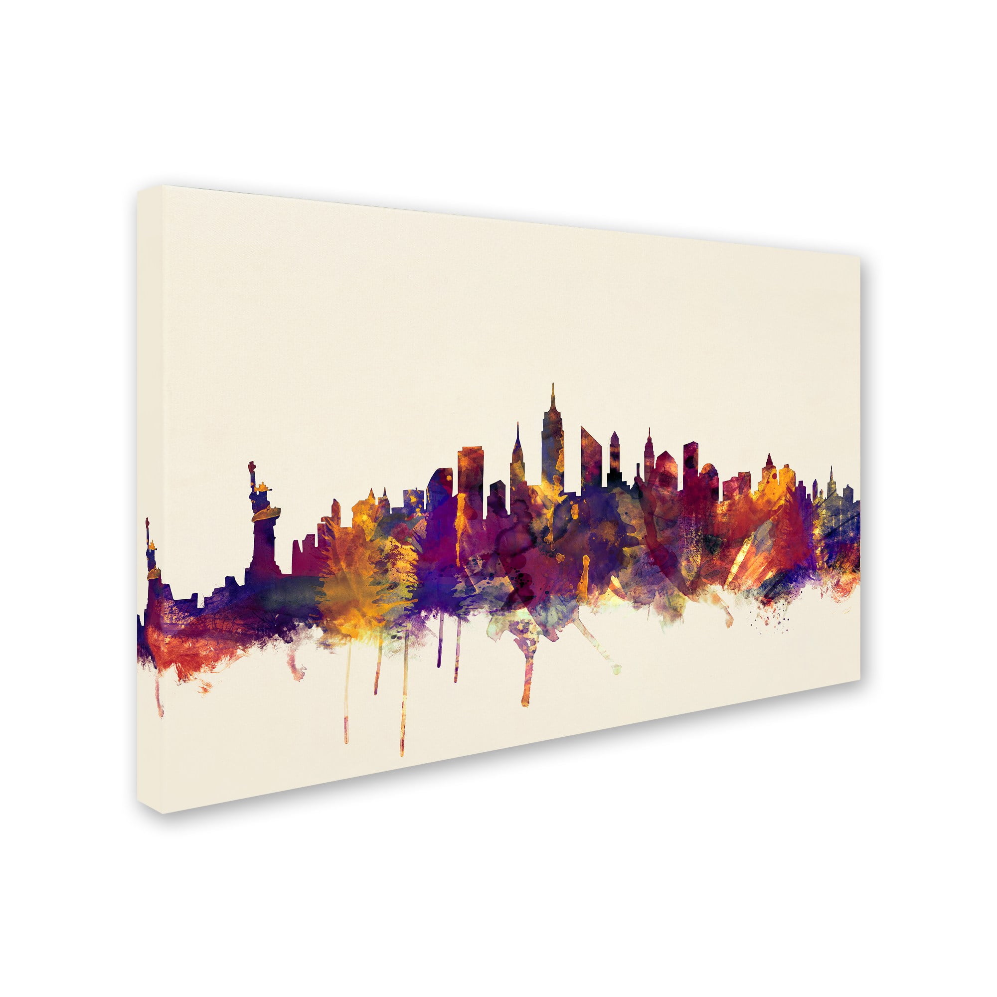 Trademark Fine Art "New York City Skyline" Canvas Art by Michael Tompsett