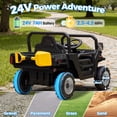 thumbnail image 4 of Joyracer 24 Volt Ride on Toys, Cute Ride on Dump Truck for Toddlers with Dump Bed, Remote, Music, Shovel, Black, 4 of 11