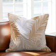 thumbnail image 2 of Throw Pillow Covers, Orange Brown Palm Leaves Decorative Throw Pillow Covers 18x18 Inch, Summer Tropical Plants Botanical Square Linen Pillow Cases for Couch/Living Room/Sofa, 2 of 9