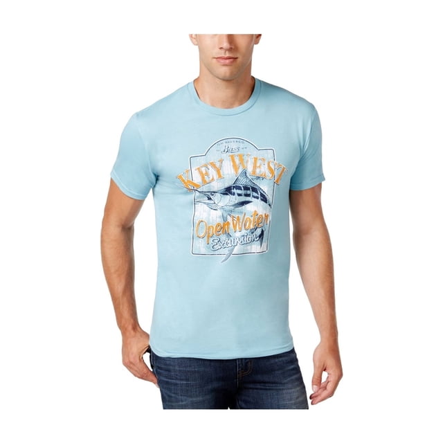 Camiseta gráfica GH Bass & Co. Key West para hombre azul pequeña