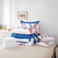 thumbnail image 6 of meiyoeat Ice Cream Drip Monogram M 7 Pieces Full Size Bedding Sets,Abstract Baseball Print Full Size Bed in a Bag For Boys,Reversible, 6 of 7