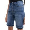 thumbnail image 3 of Jen7 by 7 for All Mankind Womens Denim Raw Hem Bermuda Shorts, 3 of 3