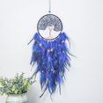 thumbnail image 3 of Blue Atrapasueños de plumas tradicionales, adorno de árbol de la vida, atrapasueños para pared, 3 of 5
