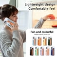thumbnail image 5 of ELEHOLD Case for iPhone 16 Pro Max, Leather Wallet Case with Metal Buckle Card Holder & Wristband & Stand, Shockproof Back Cover for Men Women,Skyblue, 5 of 11