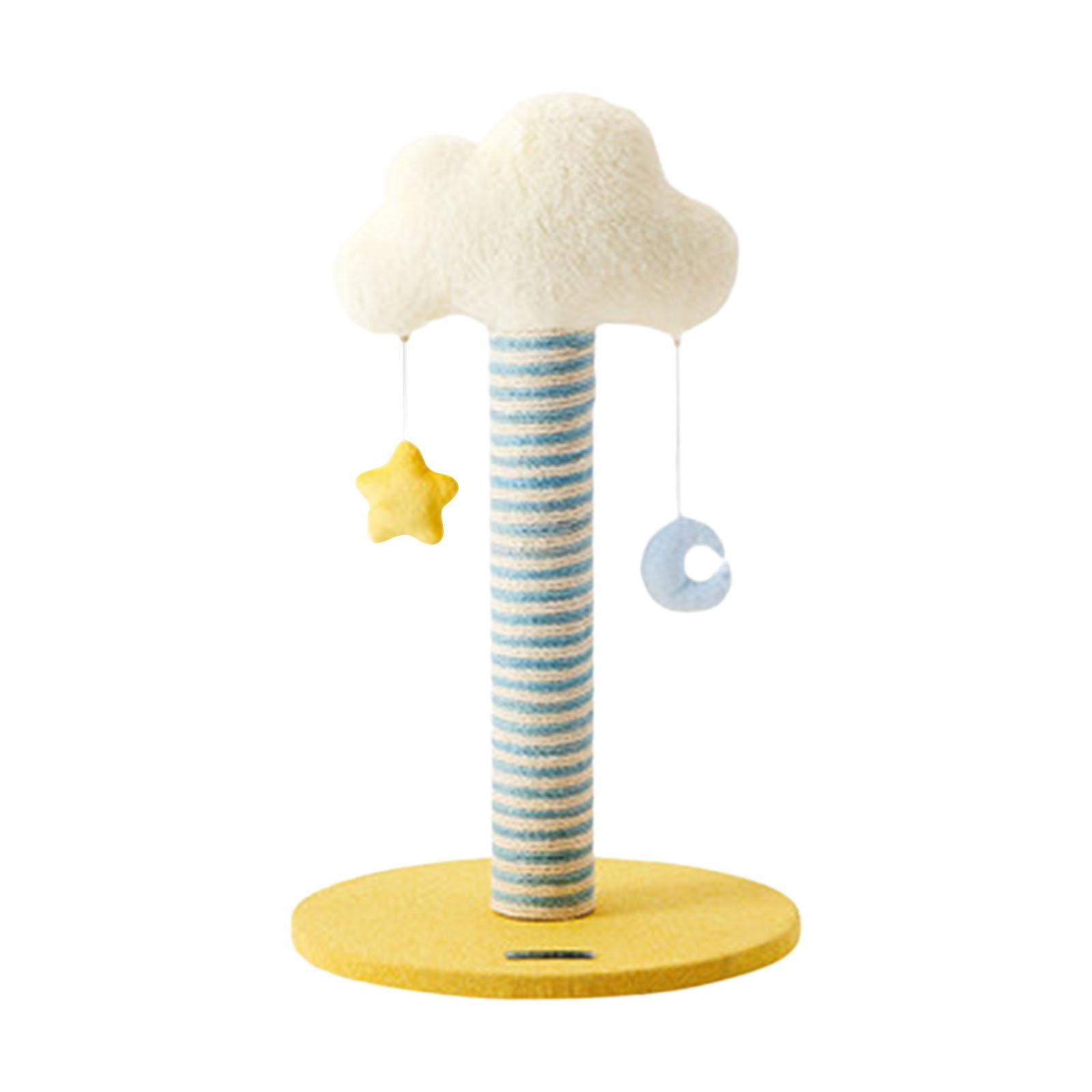 Bunblic Cat Climbing Tree with Moon Stars Play Ball Toys Furniture Protector Modern Scratch Post Cat Tree for Kitty