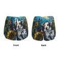 thumbnail image 3 of Hirioo Sunset Sunflower Dog for Women's Double Layer Athletic Shorts High-Performance Gym Shorts with Inner Pocket, Elastic Waistband-Large, 3 of 7