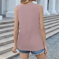 thumbnail image 4 of Women Tank Tops 2026 Summer Sleeveless Blouses V Neck Casual Loose Fit Flowy Shirts S-3X Pink S, 4 of 6