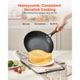 thumbnail image 4 of KFFKFF Cast Iron Skillet Set, 3-Piece Frying Pan Collection (8, 10, 12 in), Nonstick Pans with Removable Wooden Handle, Pre-Seasoned Cookware for Gas, Electric, and Induction Stoves, Black, 4 of 9