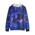 thumbnail image 2 of Chaqlin Galaxy Lightning Dragon Fluffy Zip Up Sweatshirt for Girls and Teens - kids Fuzzy Hoodie Trendy Fall Hooded Jacket for School and Casual, 2 of 7