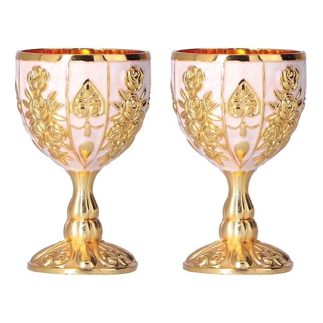 Gafas de chupito Cyrank Mini Gold, 30 ml, vintage, 2 unidades