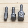 thumbnail image 3 of 3 Pcs Socket Adapter Drill Bits Set Hex Shank 1/4" 3/8" 1/2" Impact Driver Tool, 3 of 7