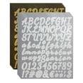 thumbnail image 1 of 912 Piezas 12 Hojas Pegatinas Autoadhesivas de Letras del Alfabeto con Purpurina para Decoración de Aula, Manualidades DIY, Negocios, Número de Dirección Dorado + Plata, 1 of 5